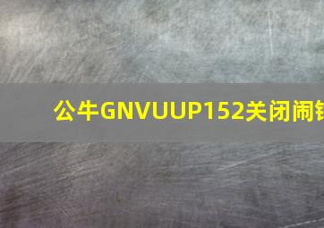 公牛GNVUUP152关闭闹钟