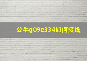 公牛g09e334如何接线