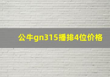 公牛gn315播排4位价格