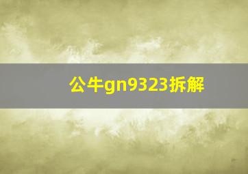 公牛gn9323拆解