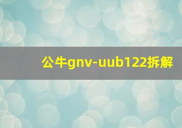 公牛gnv-uub122拆解