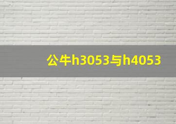 公牛h3053与h4053