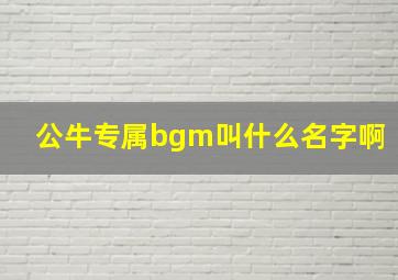 公牛专属bgm叫什么名字啊