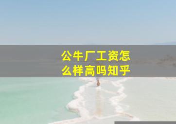 公牛厂工资怎么样高吗知乎