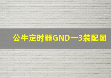 公牛定时器GND一3装配图