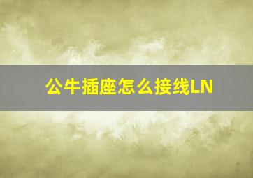 公牛插座怎么接线LN