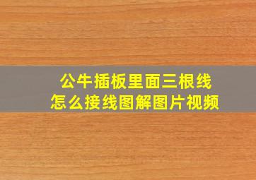 公牛插板里面三根线怎么接线图解图片视频