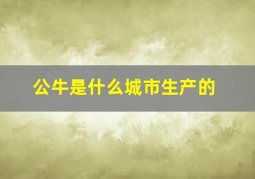 公牛是什么城市生产的