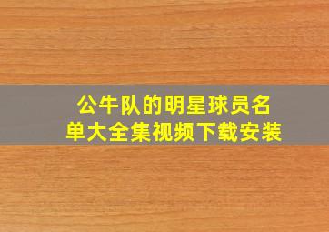 公牛队的明星球员名单大全集视频下载安装