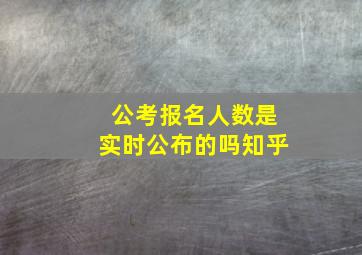 公考报名人数是实时公布的吗知乎