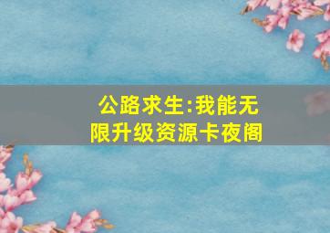 公路求生:我能无限升级资源卡夜阁