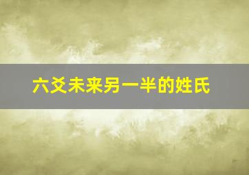 六爻未来另一半的姓氏