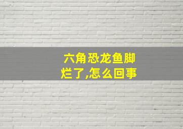 六角恐龙鱼脚烂了,怎么回事