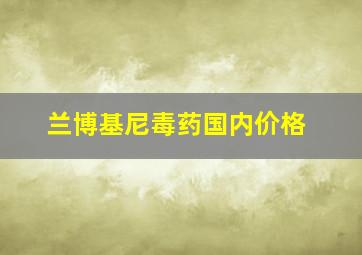 兰博基尼毒药国内价格