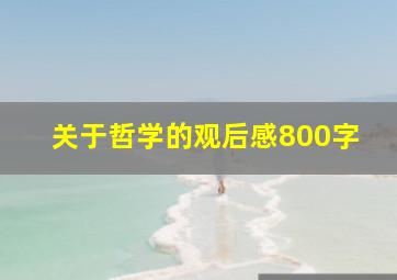 关于哲学的观后感800字