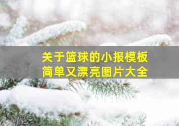 关于篮球的小报模板简单又漂亮图片大全