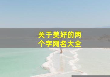 关于美好的两个字网名大全