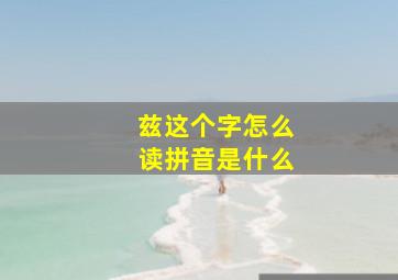 兹这个字怎么读拼音是什么