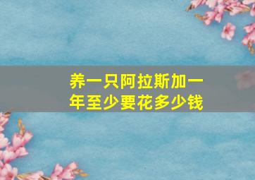 养一只阿拉斯加一年至少要花多少钱