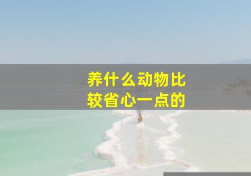 养什么动物比较省心一点的