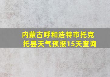 内蒙古呼和浩特市托克托县天气预报15天查询