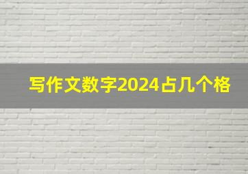 写作文数字2024占几个格