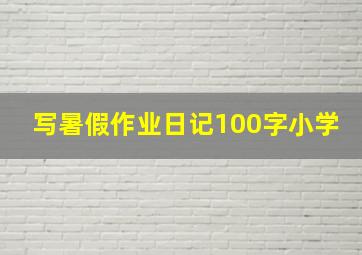 写暑假作业日记100字小学