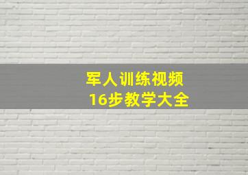 军人训练视频16步教学大全