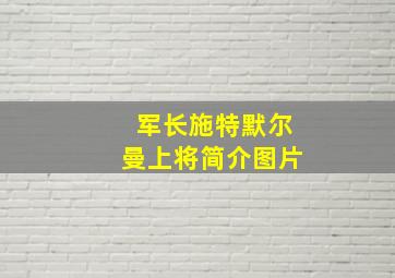 军长施特默尔曼上将简介图片