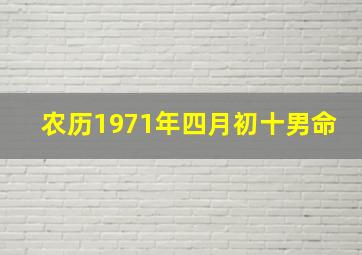 农历1971年四月初十男命