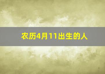 农历4月11出生的人