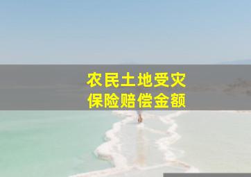 农民土地受灾保险赔偿金额