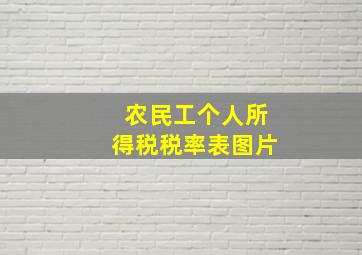 农民工个人所得税税率表图片