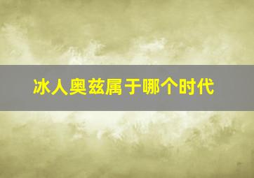 冰人奥兹属于哪个时代