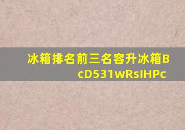 冰箱排名前三名容升冰箱BcD531wRsIHPc