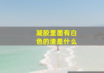 凝胶里面有白色的渣是什么