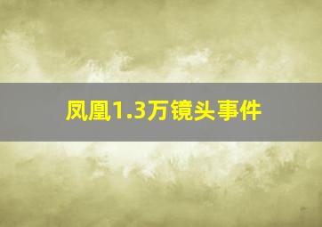 凤凰1.3万镜头事件