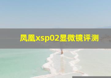 凤凰xsp02显微镜评测