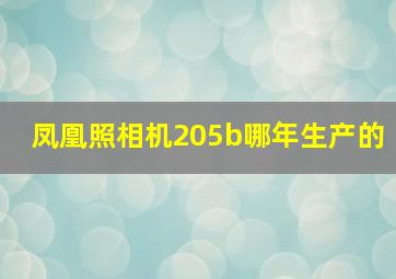 凤凰照相机205b哪年生产的