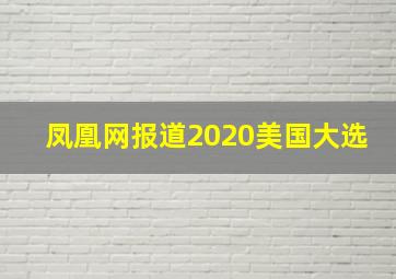 凤凰网报道2020美国大选