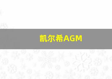 凯尔希AGM