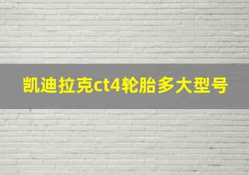 凯迪拉克ct4轮胎多大型号