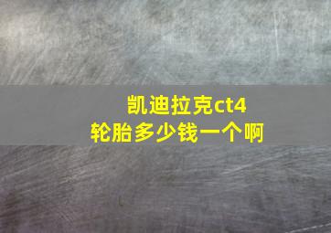 凯迪拉克ct4轮胎多少钱一个啊