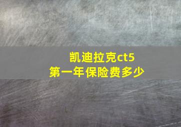 凯迪拉克ct5第一年保险费多少