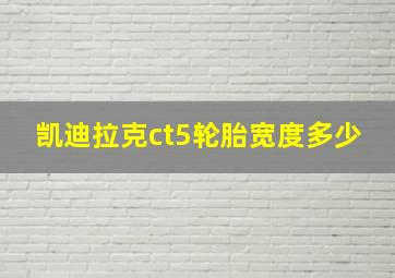 凯迪拉克ct5轮胎宽度多少