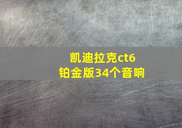 凯迪拉克ct6铂金版34个音响