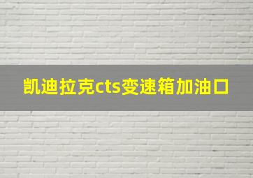 凯迪拉克cts变速箱加油口