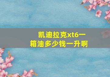 凯迪拉克xt6一箱油多少钱一升啊