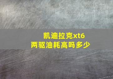 凯迪拉克xt6两驱油耗高吗多少