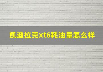 凯迪拉克xt6耗油量怎么样